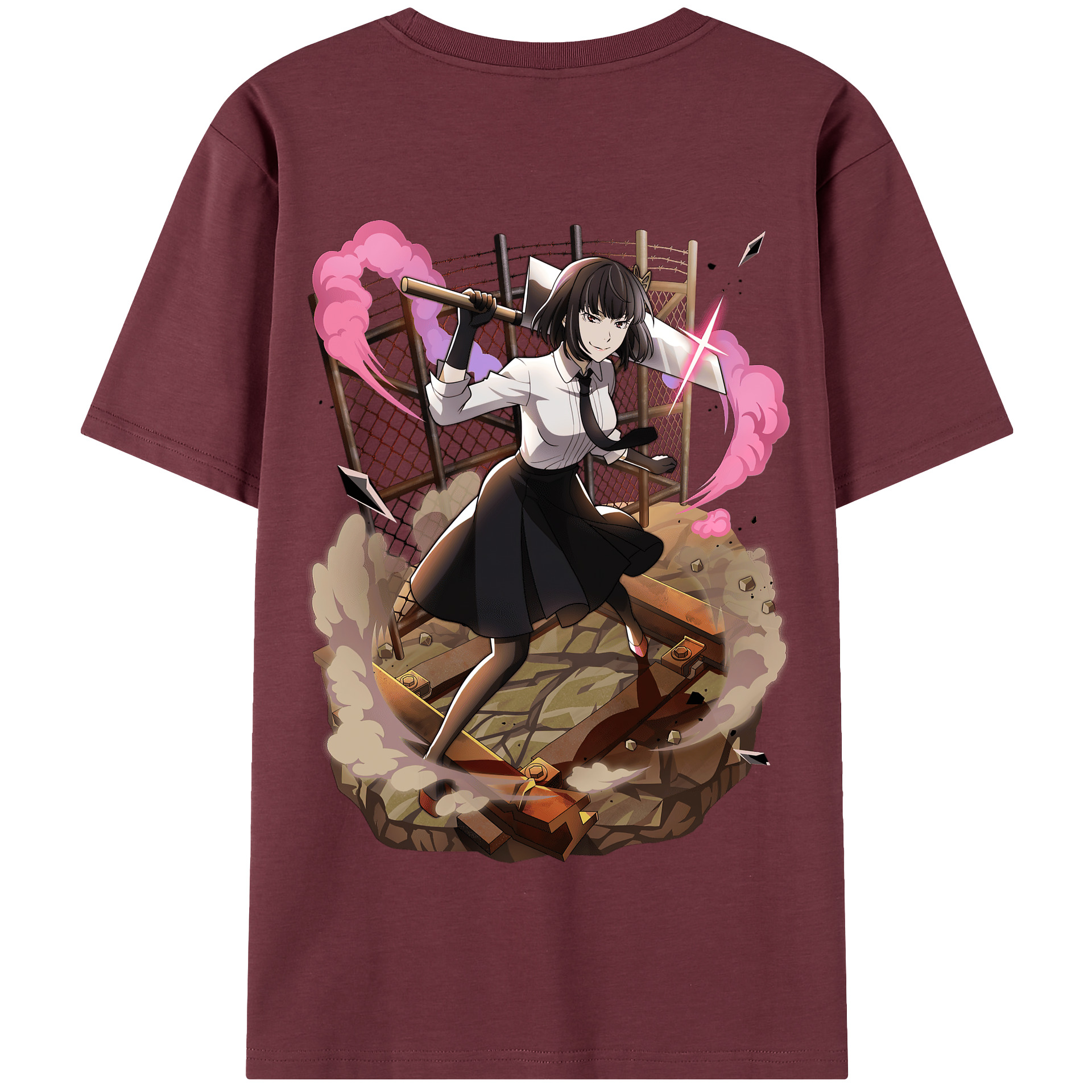 （画像用） 文豪ストレイドッグス Bungo Stray Dogs 綿100％半袖Tシャツ（背面プリント）